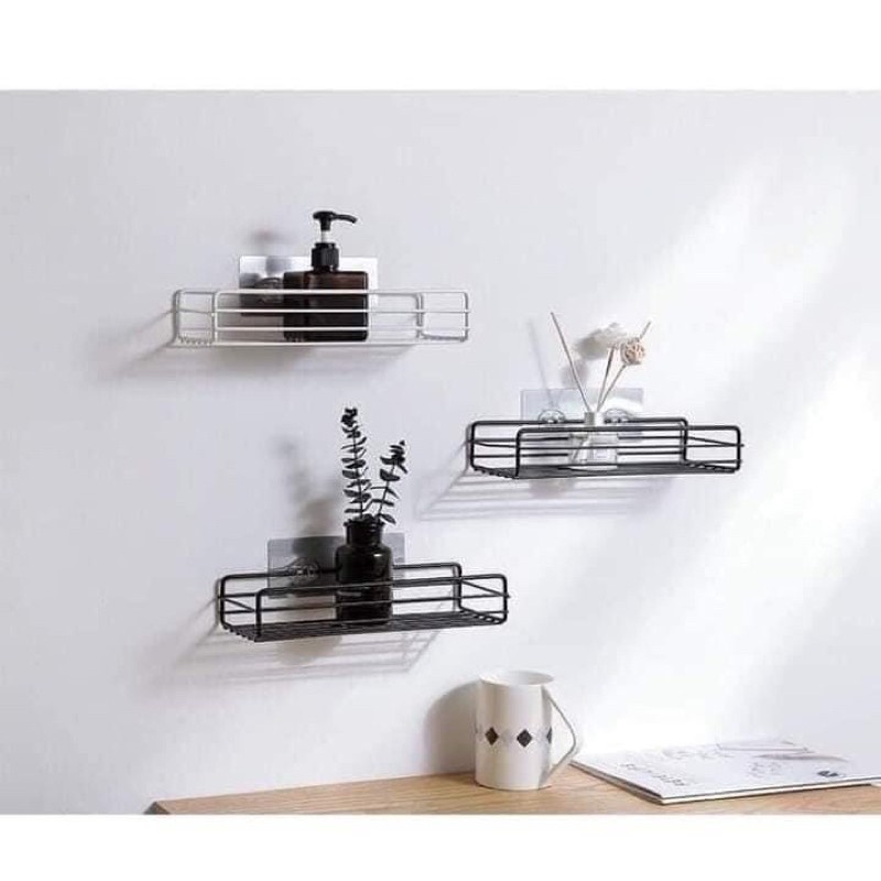 [MIỄN PHÍ SHIP]KỆ SẮT HÌNH CHỮ NHẬT DÁN TƯỜNG SIÊU CHẮC