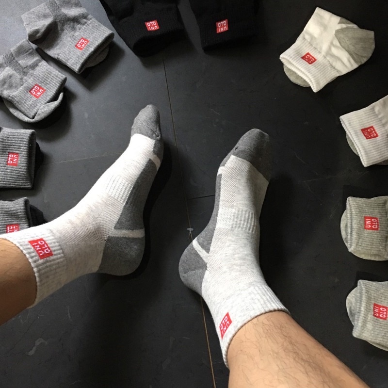 Combo 3 đôi Tất Uniqlo, Vớ Uniqlo cổ trung chất cotton, Kháng khuẩn, khử mùi, co giãn tốt