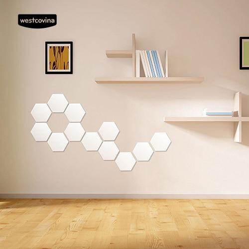 Bộ 10 sticker kích cường lực dán trang trí hình lục giác độc đáo