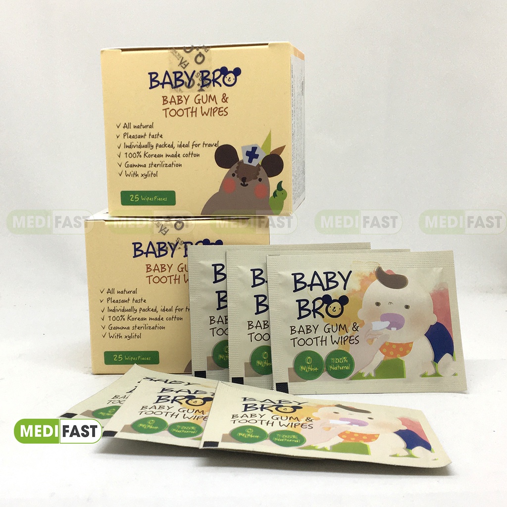 Gạc rơ lưỡi Baby Bro - Nhập khẩu Hàn Quốc - Baby Pro vệ sinh răng miệng cho bé