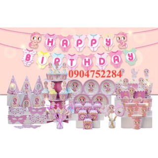 Set đồ trang trí sinh nhật bé sinh năm Gà có ảnh thật