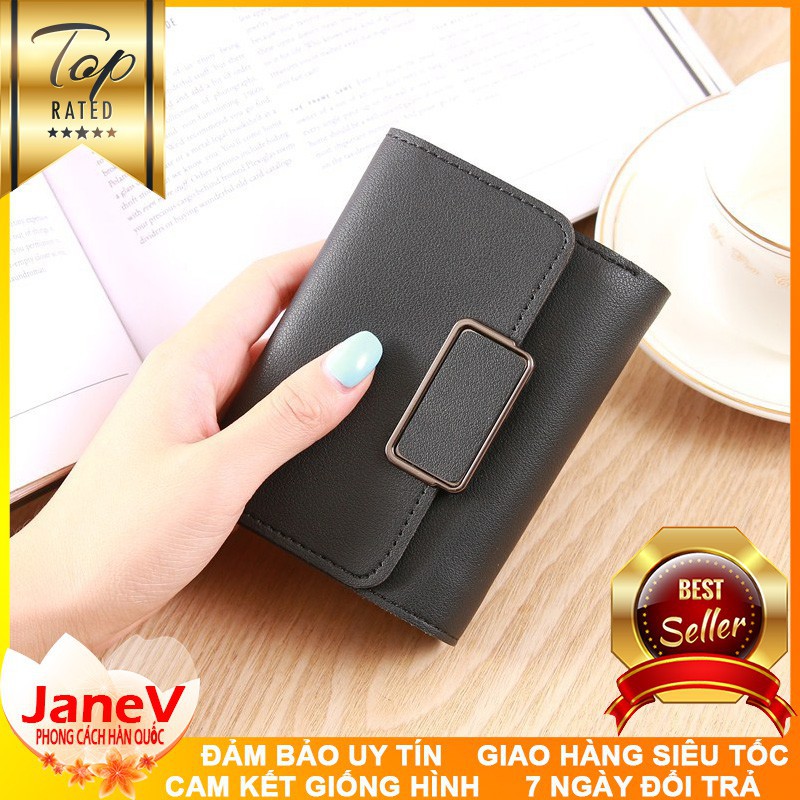 Ví Nữ Mini Ngắn Cầm Tay Khóa Vuông Phong Cách Hàn Quốc TVNN176