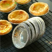 Chén giấy nhôm bạc đựng tart trứng