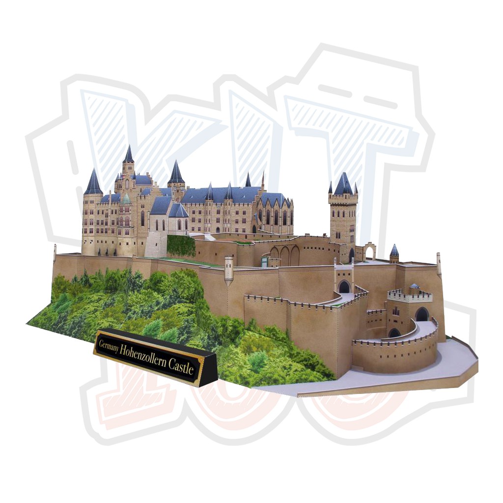 Mô hình giấy kiến trúc Lâu đài Hohenzollern - Đức