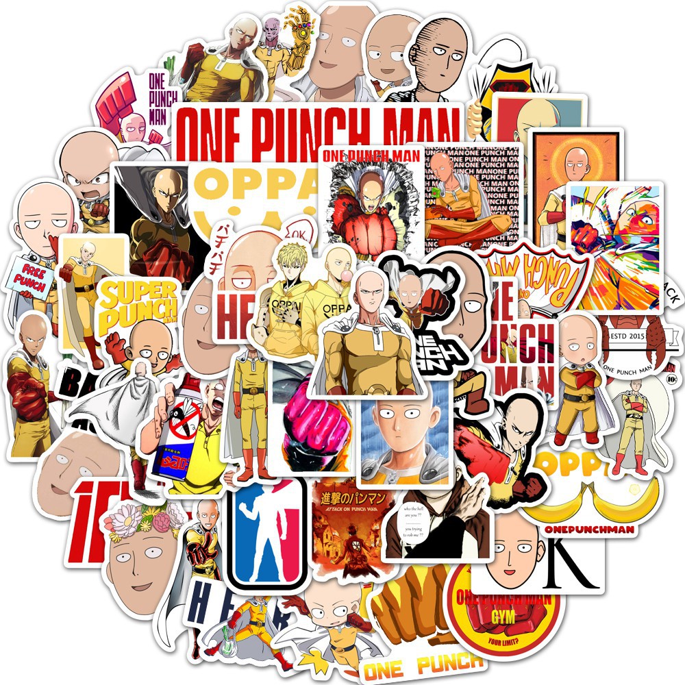 Set 50 miếng sticker ONE PUNCH-MAN dán trang trí độc đáo