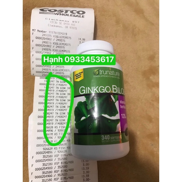 viên uống Ginkgo Biloba 340 viên của Mỹ date 2025