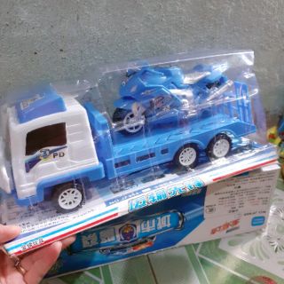 Đồ chơi xe cảnh sát chở xe mô tô