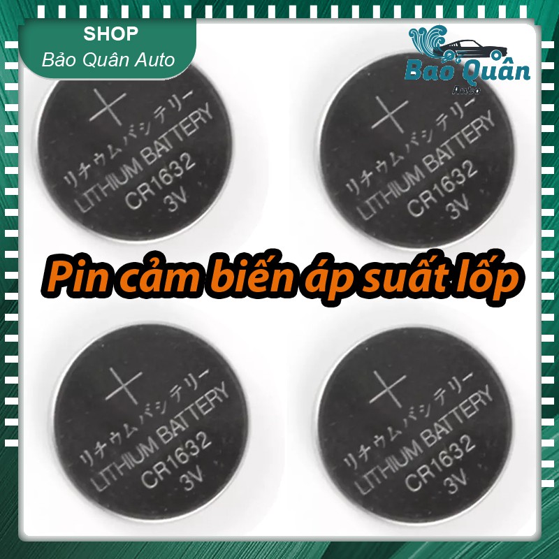 Bộ 4 Pin cúc áo CR1632 3V thay thế cảm biến áp suất lốp,chìa khóa ô tô…