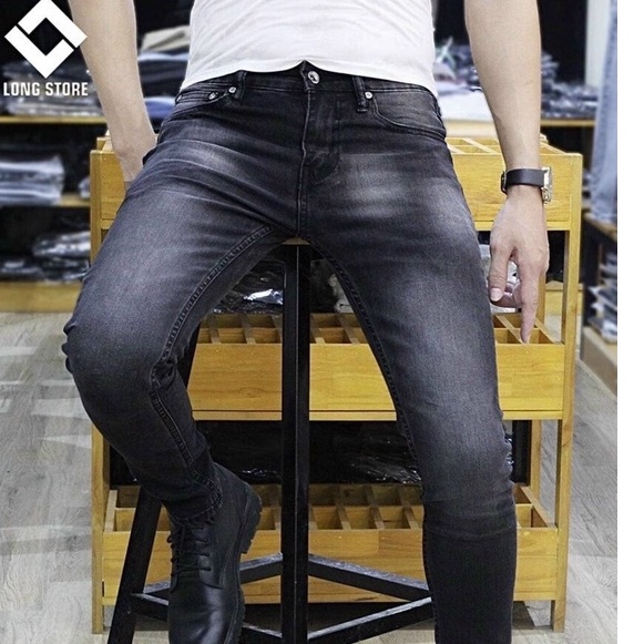Quần jean nam trơn cao cấp-chất bò co dãn 4 chiều-from chuẫn thời trang Lady-Hn Store88 q28