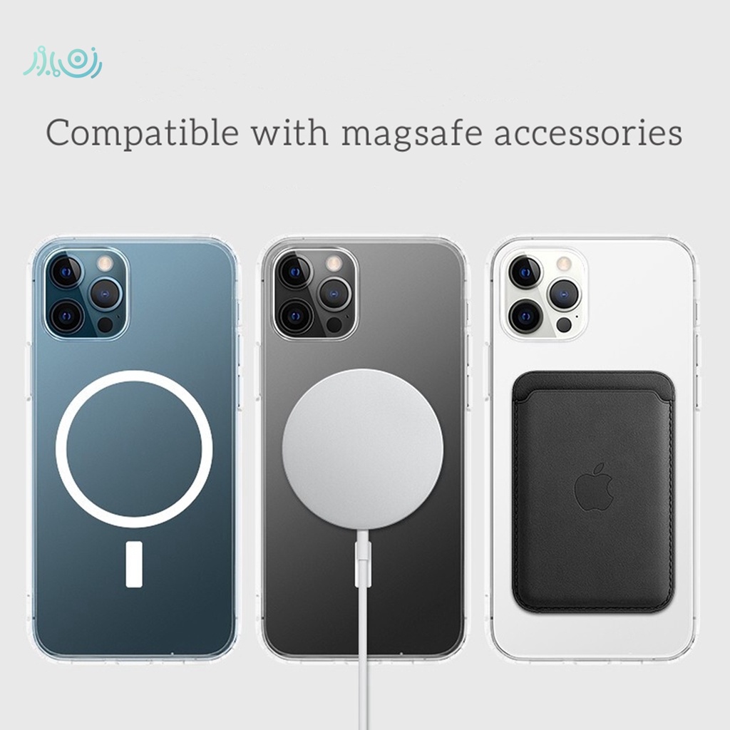 Ốp Điện Thoại Trong Suốt Từ Tính Kèm Sạc Không Dây Cho iPhone 11 12 13 Pro Max 7 8 Plus X XS Max XR SE 2020 7 + 8 + Plus 12 13
