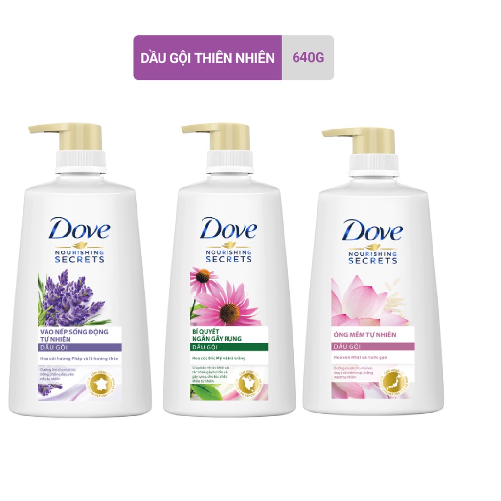 Dầu gội Dove Thiên nhiên 640gr