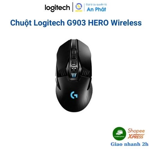 Chuột game không dây Logitech G903 HERO - Bảo Hành Chính Hãng