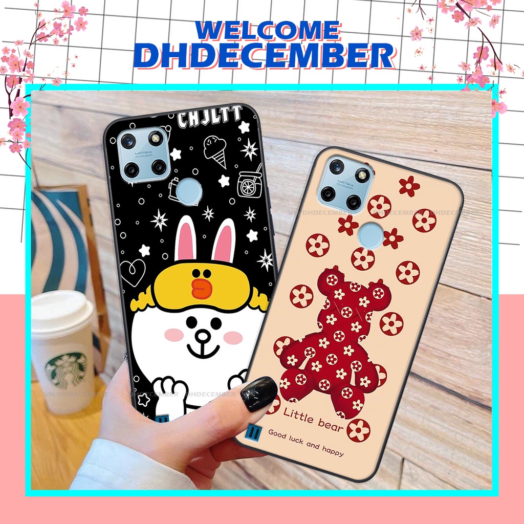 Ốp lưng Realme C25Y in hình gấu K@ws, gấu nâu, dor@emon RẺ- ĐẸP- BỀN
