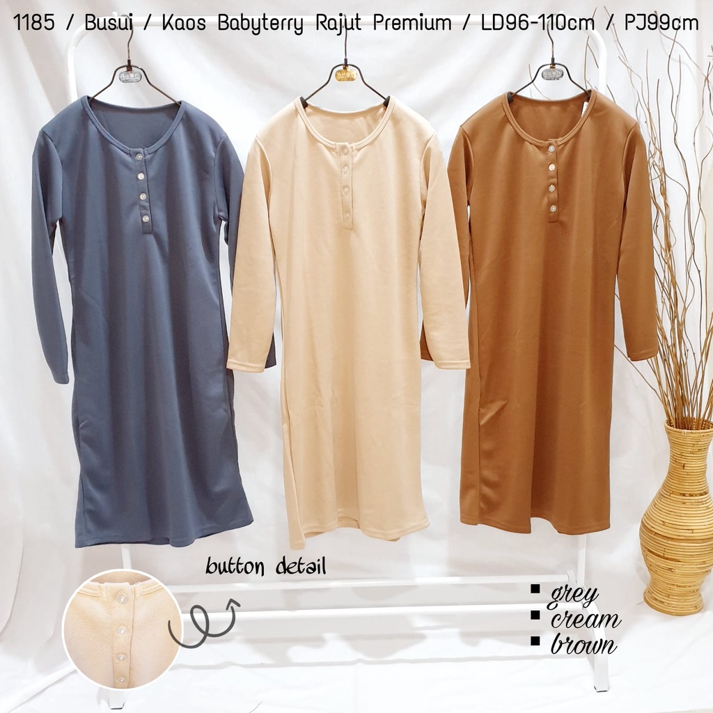 Đầm Midi 1185 Busui Dệt Kim Cao Cấp Dài Tay 47 Làm Đạo Cụ Chụp Ảnh / Ảnh Chính Hãng