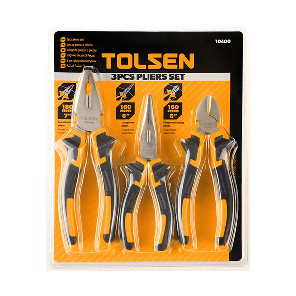 Bộ 3 Kìm Điện Tolsen 10400 - Hàng xuất khẩu Châu Âu