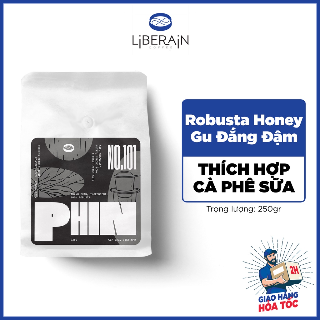 Cà phê phin Liberain 101 - Gu vị truyền thống, đắng đậm mạnh