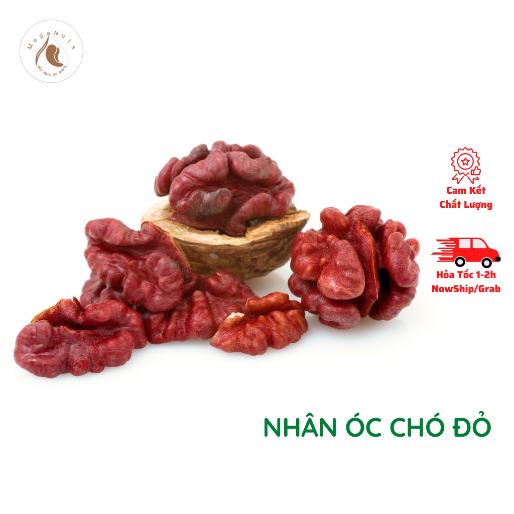 Nhân óc chó đỏ Hartley nhập khẩu Mỹ - Hạt óc chó đỏ tách vỏ Meganuts túi 250gr/500gr