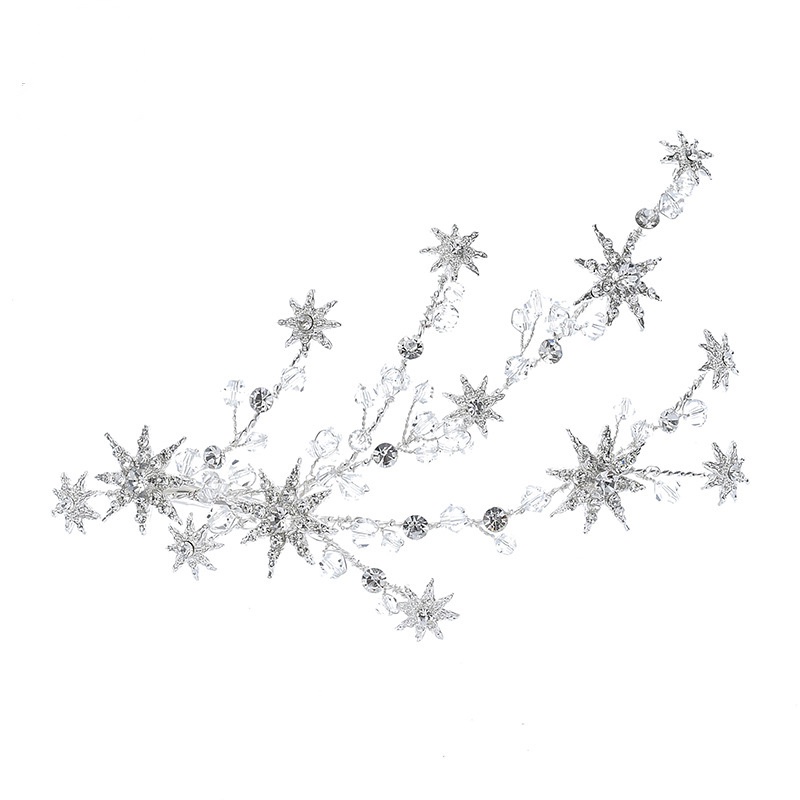 Cài Tóc Hình Ngôi Sao Đính Đá Pha Lê Sang Trọng Cho Cô Dâu
