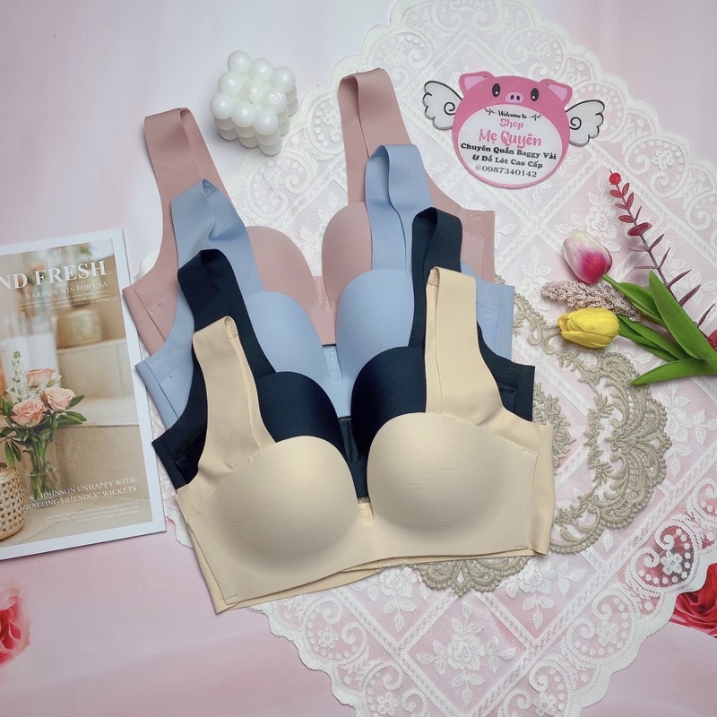 Áo lót su non không gọng, không viền may chống hằn, cup ngang mặc đầm xẻ sâu, cổ V cho nàng tự tin khoe vòng 1