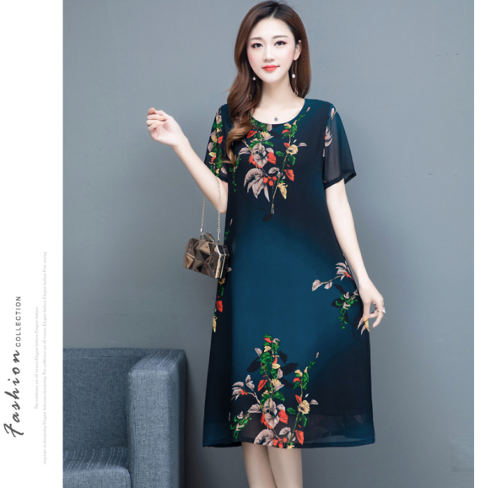 Đầm Nữ Ngắn Tay Cổ Tròn Thời Trang Hàn 2021 | BigBuy360 - bigbuy360.vn