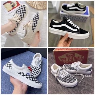 Giày Vans Lười Caro và Đen Vault Hot Trend thể thao sneaker, hàng Van Full box Full bill