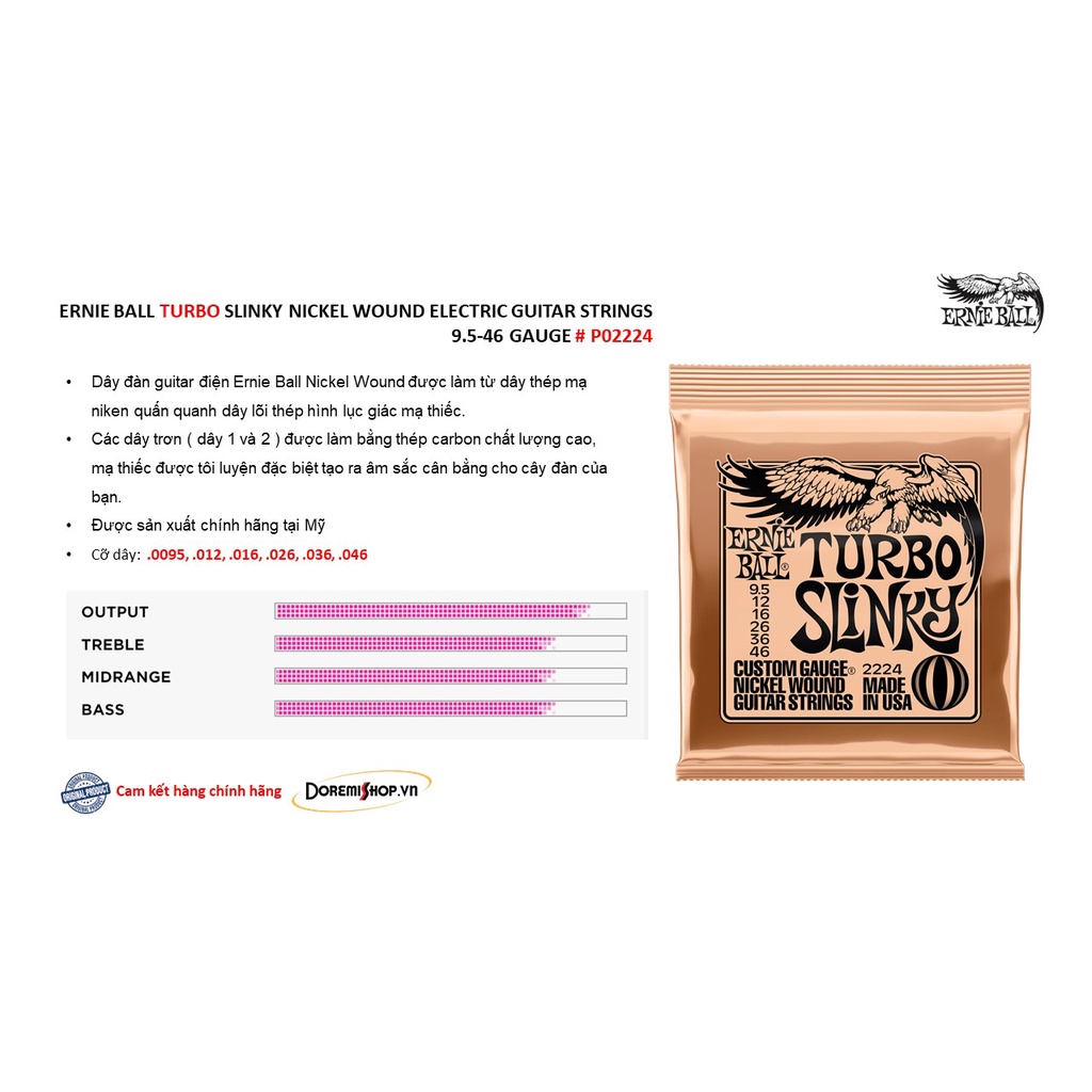 Bộ dây đàn guitar điện Ernie Ball Electric Guitar Nikel Wound string set