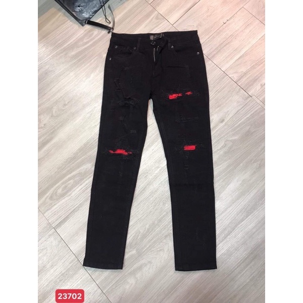 Quần bò Amiri ống côn rách vá, quần jean nam- Bơ Boutique