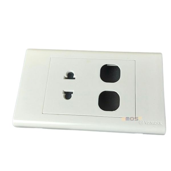 Mặt 1 ổ cắm 1 công tắc hoặc 2 công tắc SINO VANLOCK chính hãng