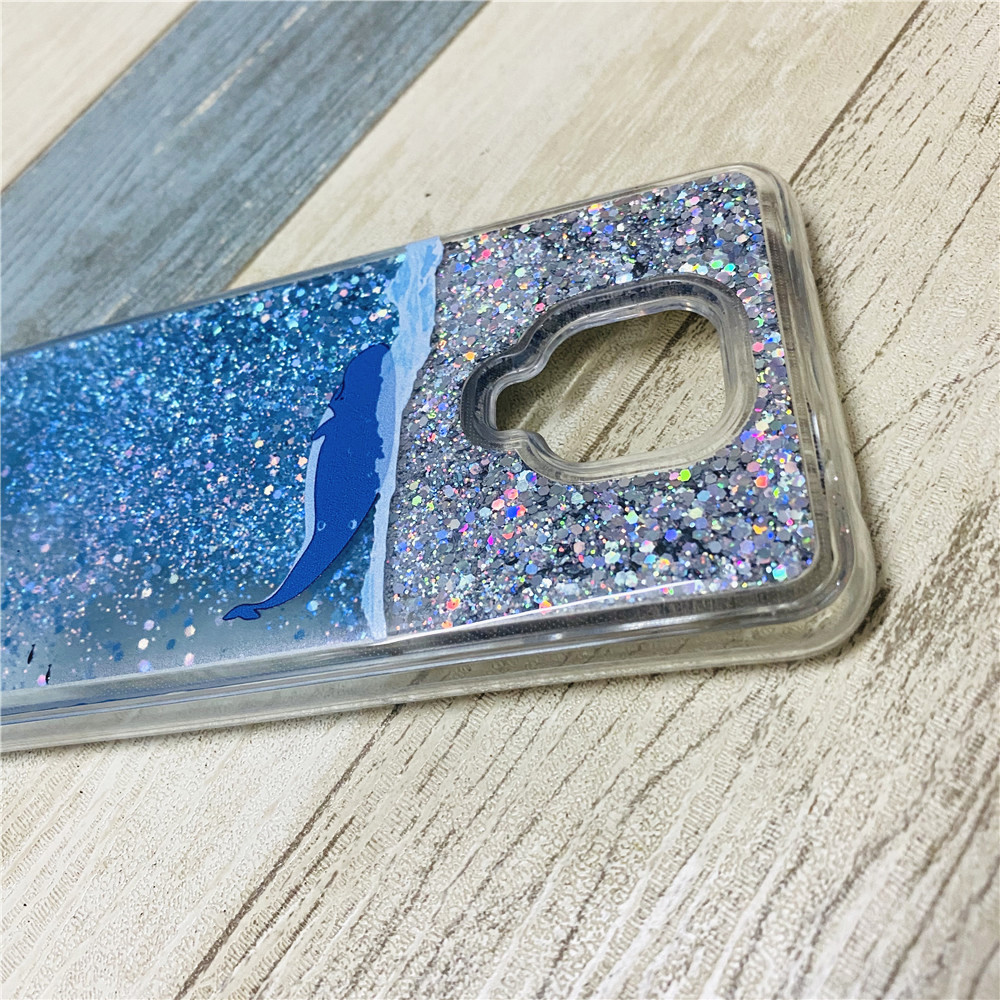 Quicksand Liquid Dynamic whale Phone Case Redmi Note 9S Notee 9 8 Pro Redmi 9 9A 9T 9C 8 8A Redmi 10X 5G K20 K30 Soft Silicone Cover