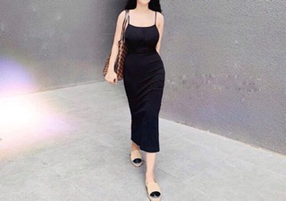 Váy 2 dây body thắt eo