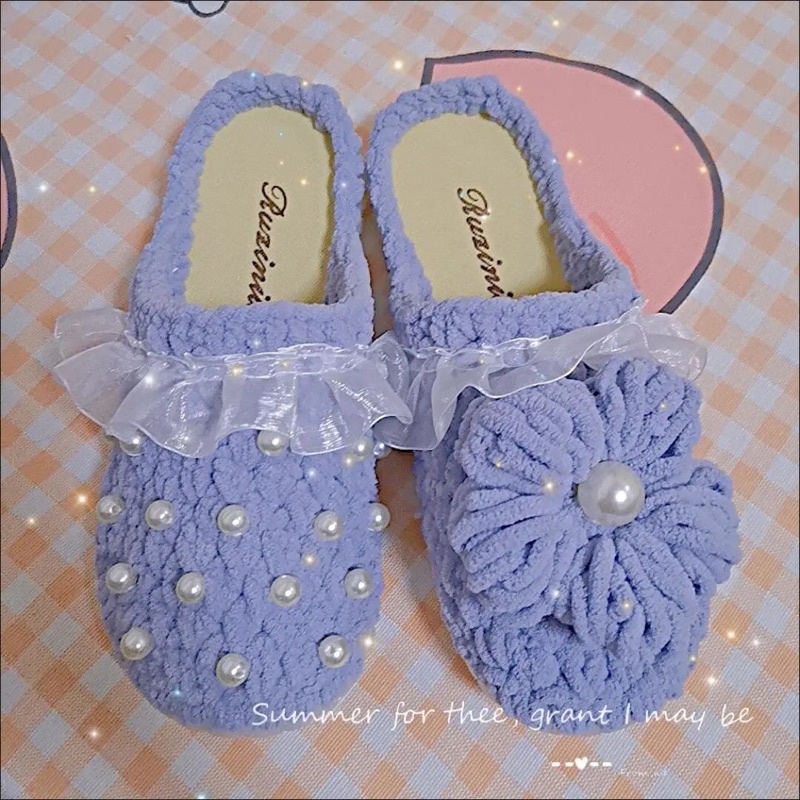 Dép Len DIY Tự Đan Handmade Đáng Yêu