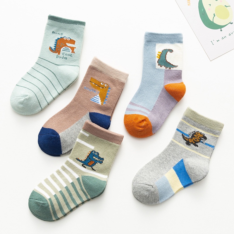 Đôi với WAFNHA D537 bằng cotton mềm mại họa tiết khủng long/cà rốt/chữ cái xinh xắn dành cho bé