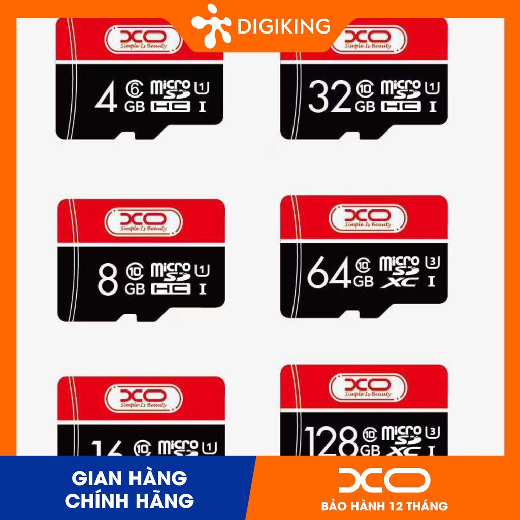 Thẻ nhớ Class 10 chính hãng XO