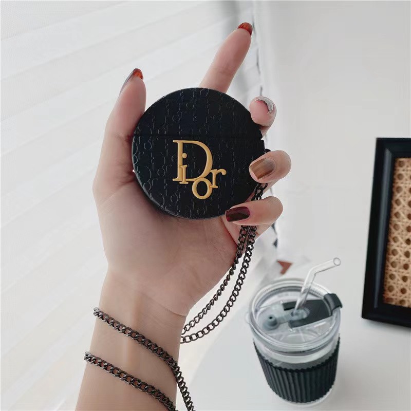 Vỏ Bảo Vệ Hộp Sạc Tai Nghe AirPods 1 2 3 pro Bằng Silicon Mềm Hình Dior Thời Trang