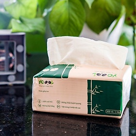 Giấy ăn Gấu Trúc YCOOL thùng 30 gói/300 tờ, giấy rút, khăn giấy tiện lợi loại dày 4 lớp.