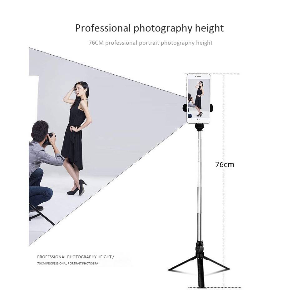 Gậy Chụp Ảnh Tự Sướng Kết Hợp Chân Đế Kết Nối Bluetooth | BigBuy360 - bigbuy360.vn