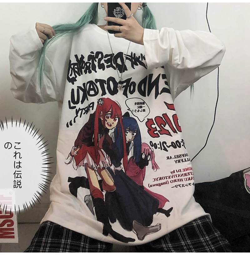 Áo Thun Dài Tay Mềm Mại In Hình Anime Nhật Bản Dành Cho Nữ | BigBuy360 - bigbuy360.vn