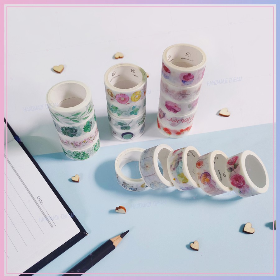 Washi Tape họa tiết dễ thương trang trí sổ tay