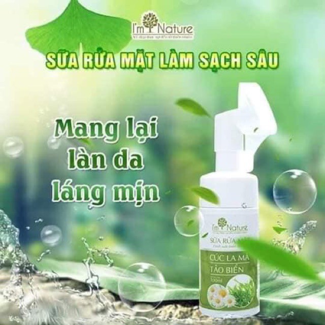 Sữa Rửa Mặt Đầu Cọ Silicon Cúc La Mã Tảo Biển 100ml