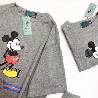 Áo pull mickey tone màu ghi lông chuột
