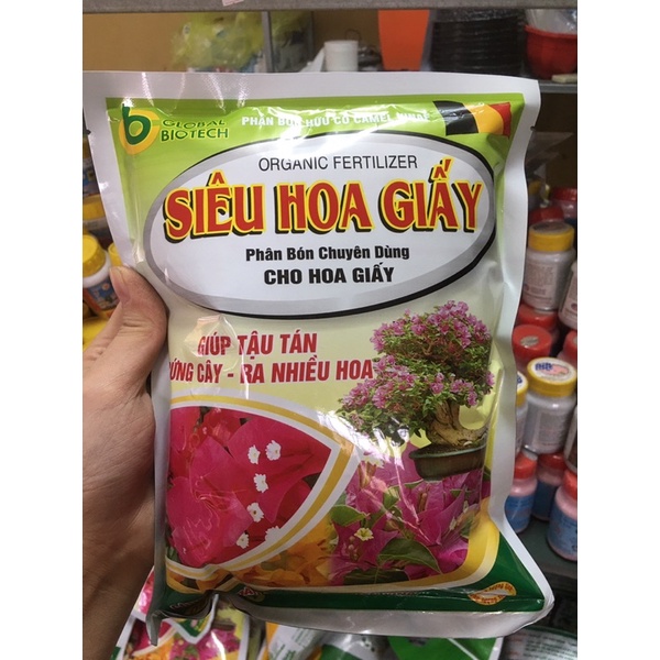 PHÂN BÓN HỮU CƠ SIÊU HOA GIẤY - CHUYÊN DÙNG CHO HOA GIẤY TẬU TÁN, CỨNG CÂY, NHIỀU HOA