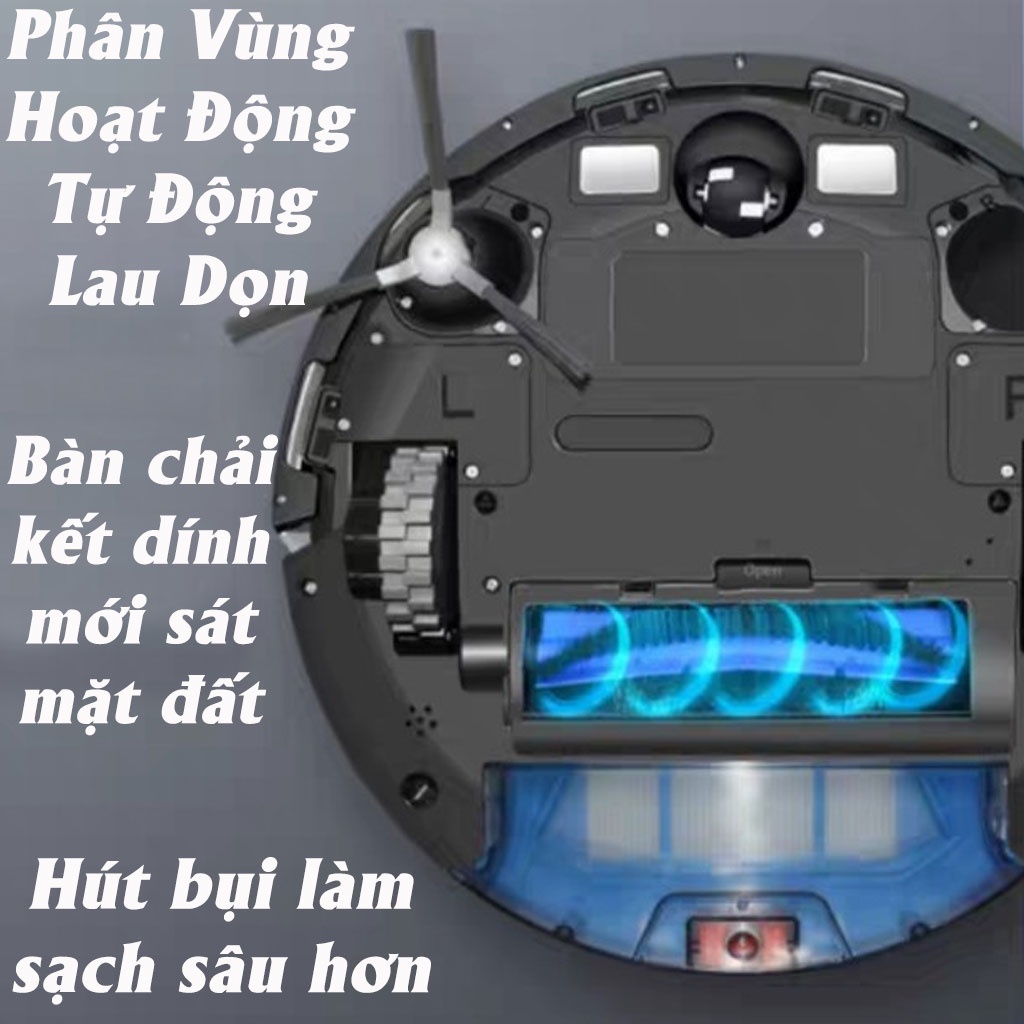 Robot Hút Bụi Tự Động E06 Điều Khiển Qua App Điện Thoại, Robot Hút Bụi Lau Nhà Thông Minh ES06 Chống Rơi Tự Động Sạc