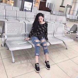 Áo dài tay nữ chất da cá