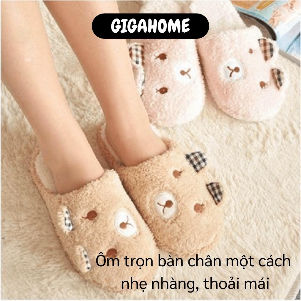 Dép Bông  GIÁ VỐN] Dép Bông Đi Trong Nhà Hình Gấu, giữ ấm đôi chân 3622