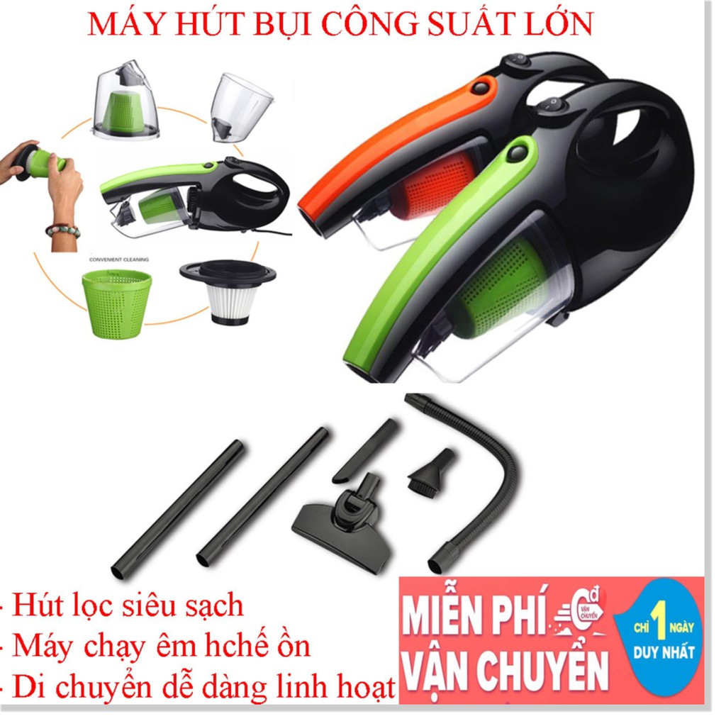 Máy hút bụi cầm tay công suất cao, Máy hút bụi Nhật, Máy hút bụi cầm tay 0.6L (3C), thiết kế ưu việt, hoạt động êm ái, h