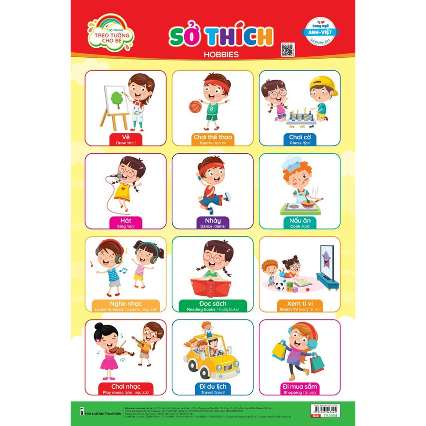 Tranh treo tường kỹ năng cho bé - 10 chủ đề  - Việt Hà