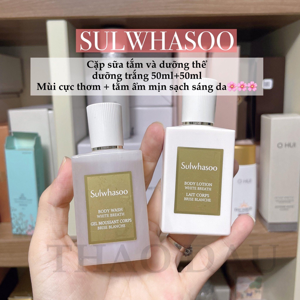 [Sulwhasoo] Sữa Tắm Và Dưỡng Thể Body Wash/ Body Lotion White Breath 50Ml