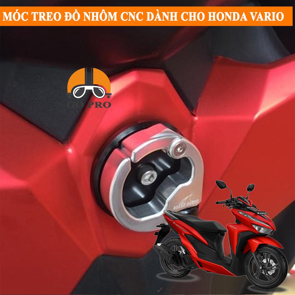 Móc treo đồ gắn Vario, Click các dòng Shark. móc CNC nhôm kiểu tròn