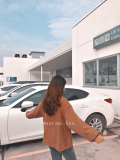 Áo nỉ kẻ cổ 3p tay bồng