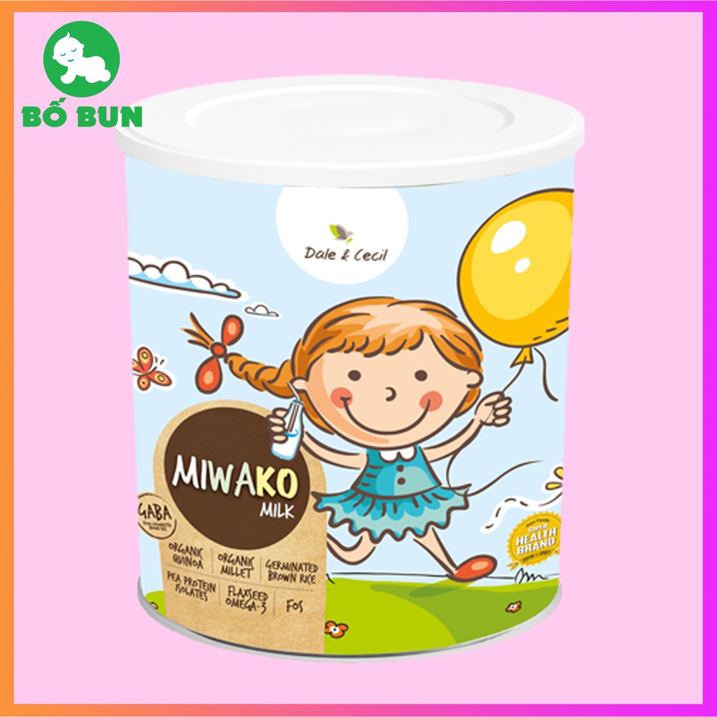 Sữa thực vật hữu cơ Miwako + Dale & Cecil + 1 Hộp 700g + Nhập khẩu Malaysia